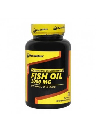 MuscleBlaze Fish Oil (1000 mg), 100 softgels